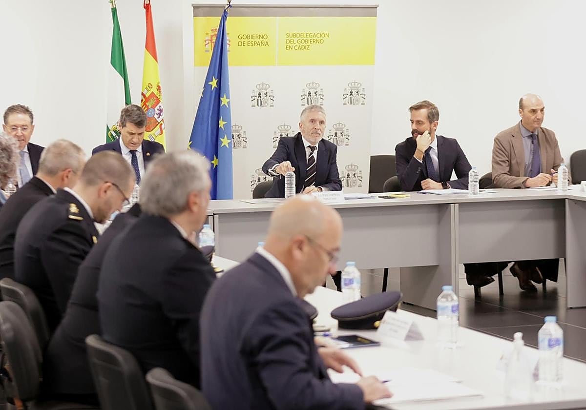 Marlaska en la reunión de balance del Plan Especial de Seguridad para el Campo de Gibraltar