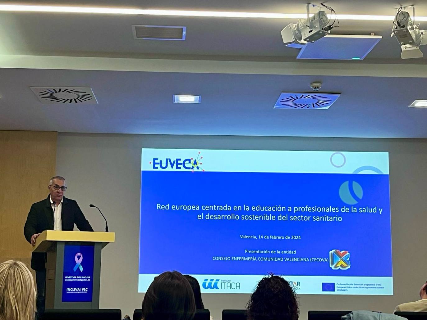 Imagen de Juan José Tirado durante la presentación de la red Euveca