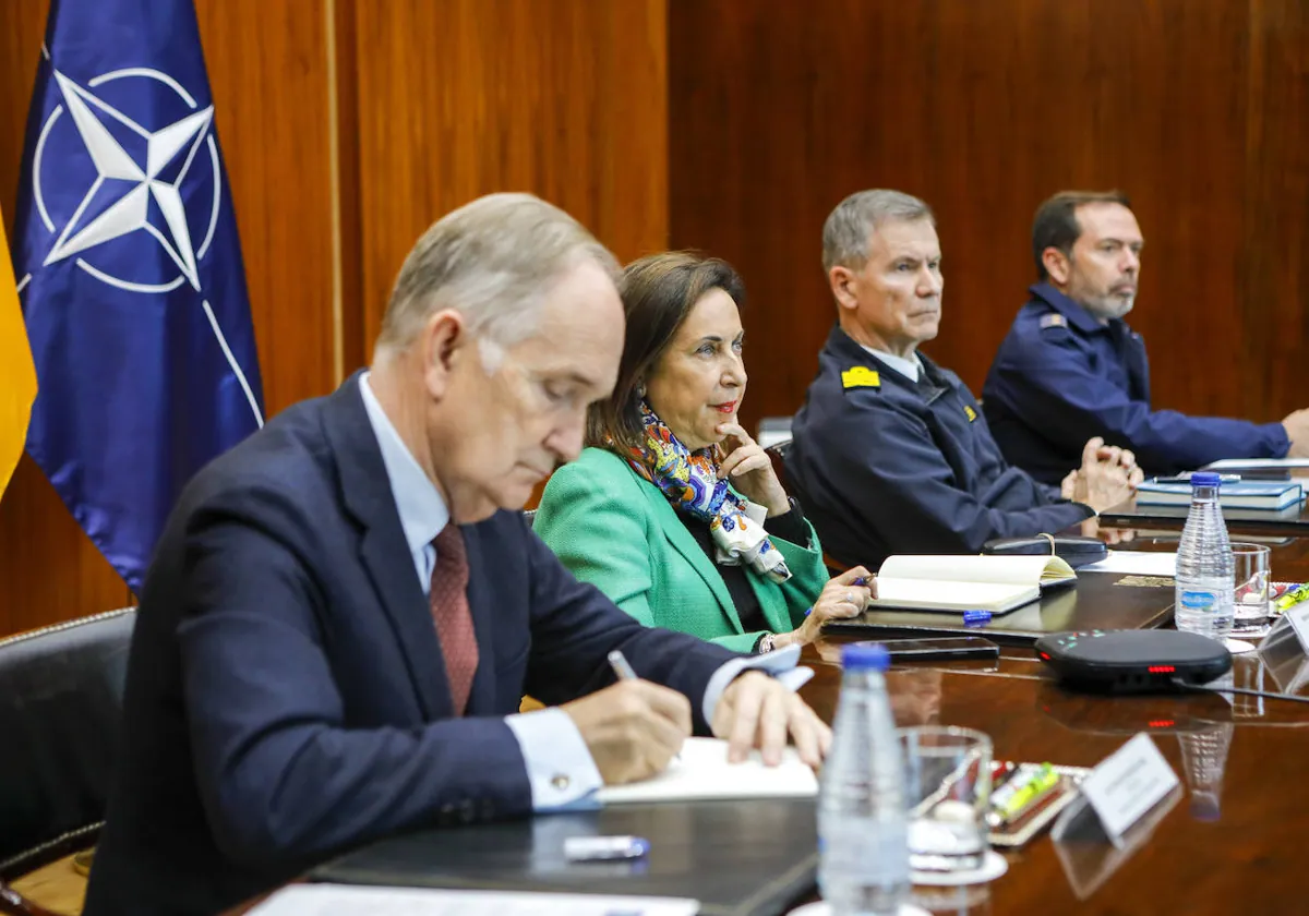 Margarita Robles en la reunión del Grupo de Ramstein