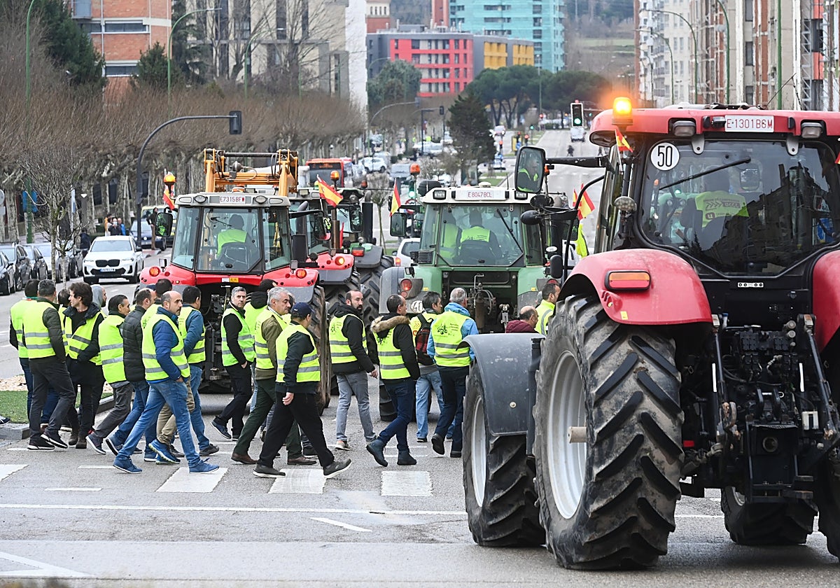 Tractorada por las calles de Burgos