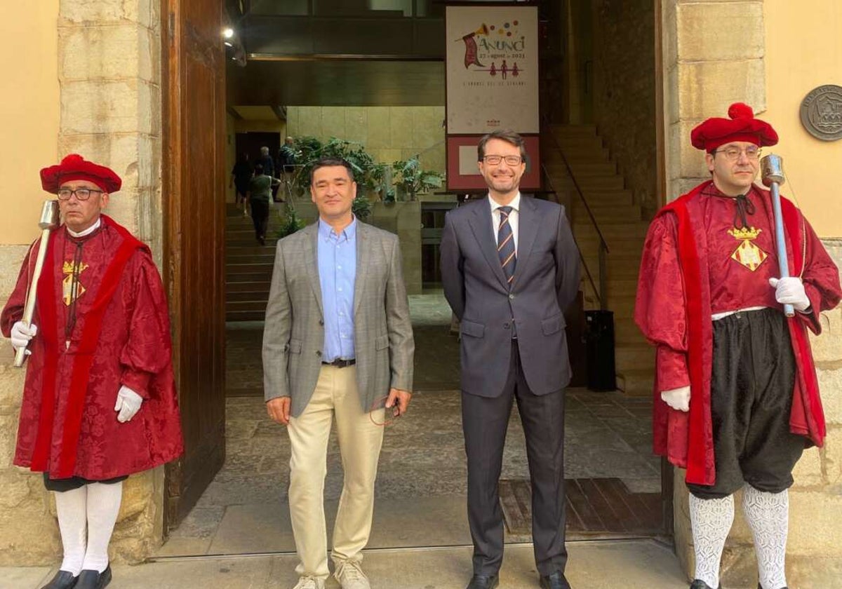 Imagen de archivo de Jesús Ortí y Jesús Lecha, concejales del PP en el Ayuntamiento de Morella (Castellón)