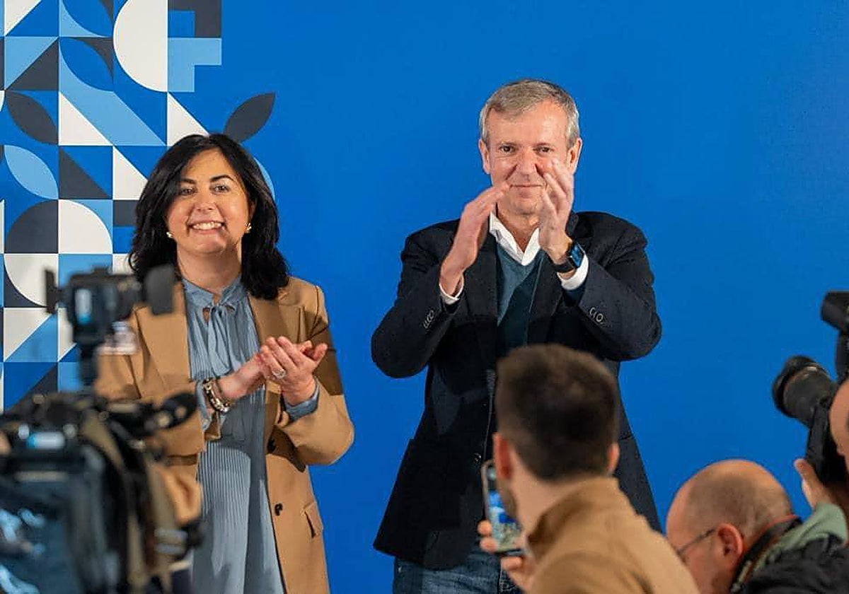 Candia, con Rueda, en una foto publicada por la presidenta del PP de Lugo