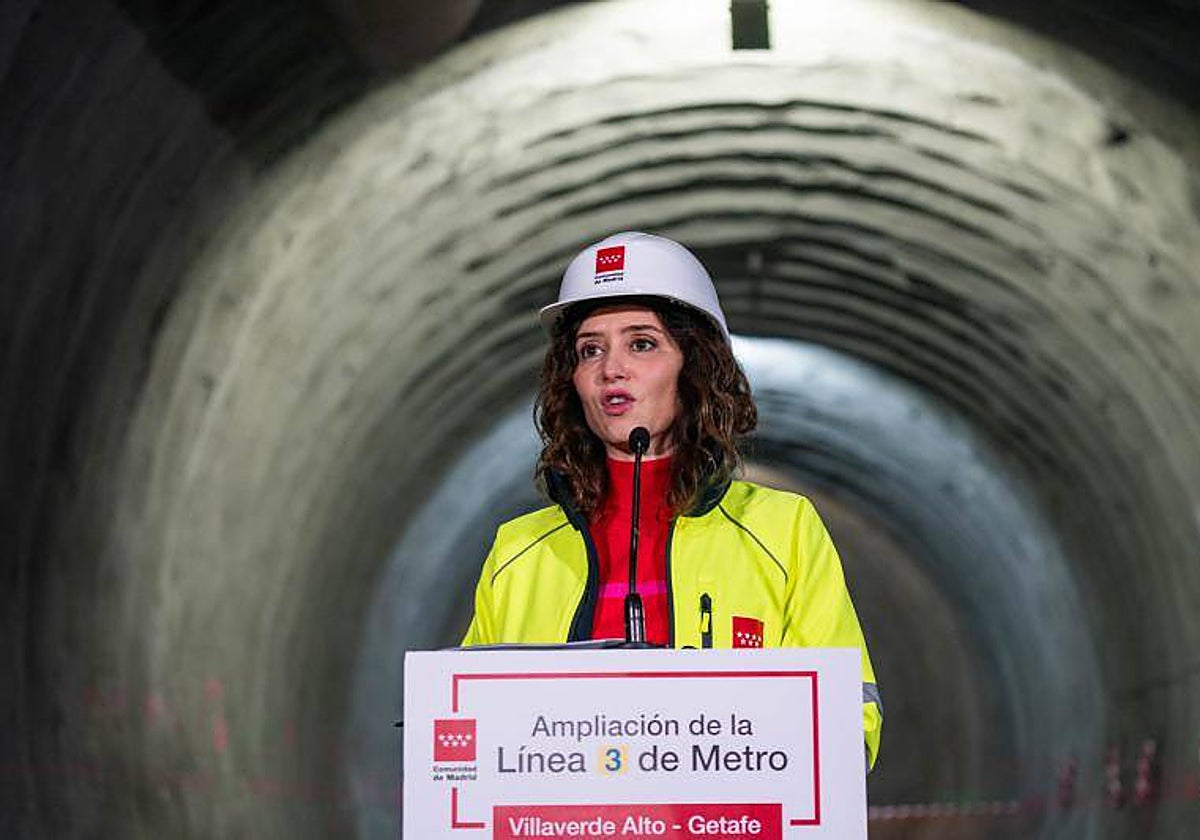 Isabel Díaz Ayuso, este martes en Getafe