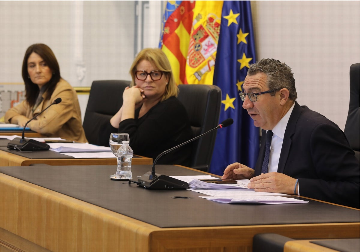 El presidente de la Diputación de Alicante, Toni Pérez, en una intervención en el Pleno.