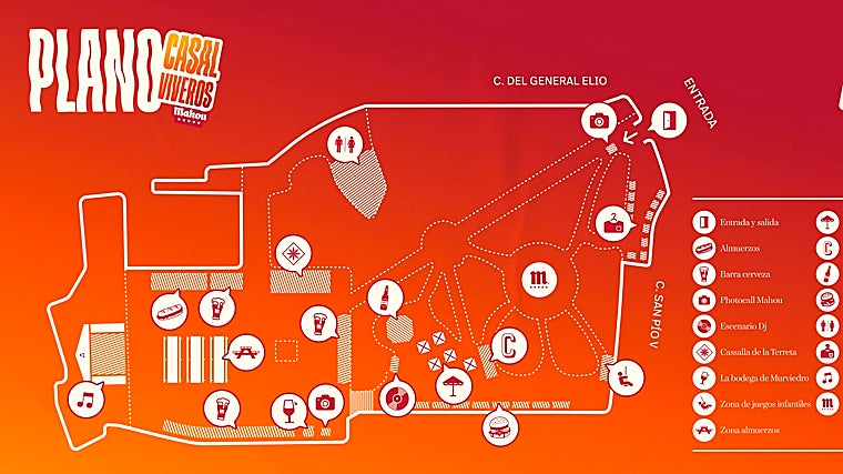 Mapa de Casal Viveros Mahou Valencia