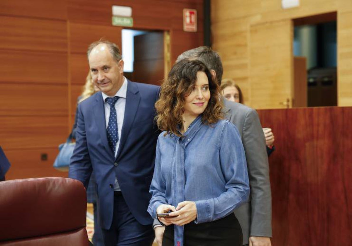 Isabel Díaz Ayuso, en el Pleno de la Asamblea