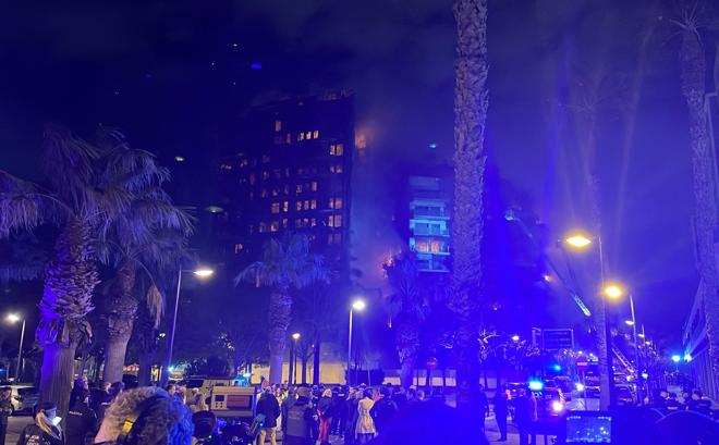Estado del edificio a las 20:35 horas