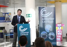 Mazón asegura que el objetivo del aeropuerto de Castellón es superar el medio millón de pasajeros en 2026