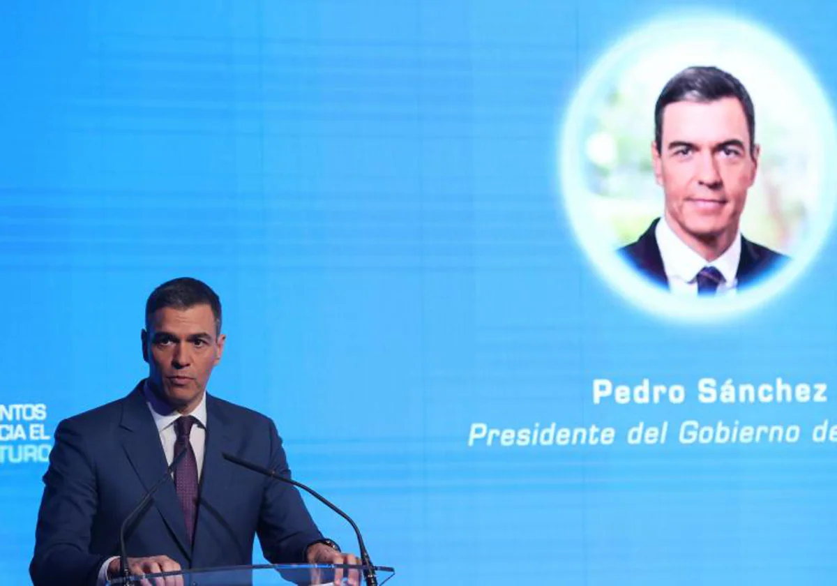 Pedro Sánchez esta semana en el acto de clausura de un acto