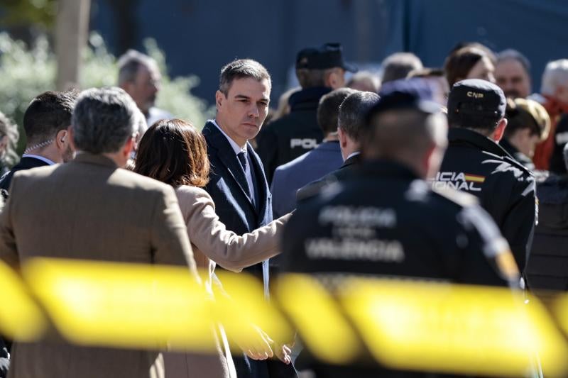 El presidente del Gobierno, Pedro Sánchez, llega a la zona del incendio