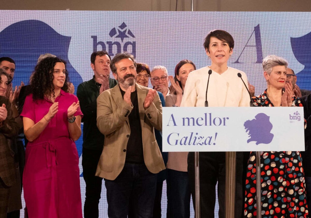 Ana Pontón, en la noche electoral del 18 de febrero