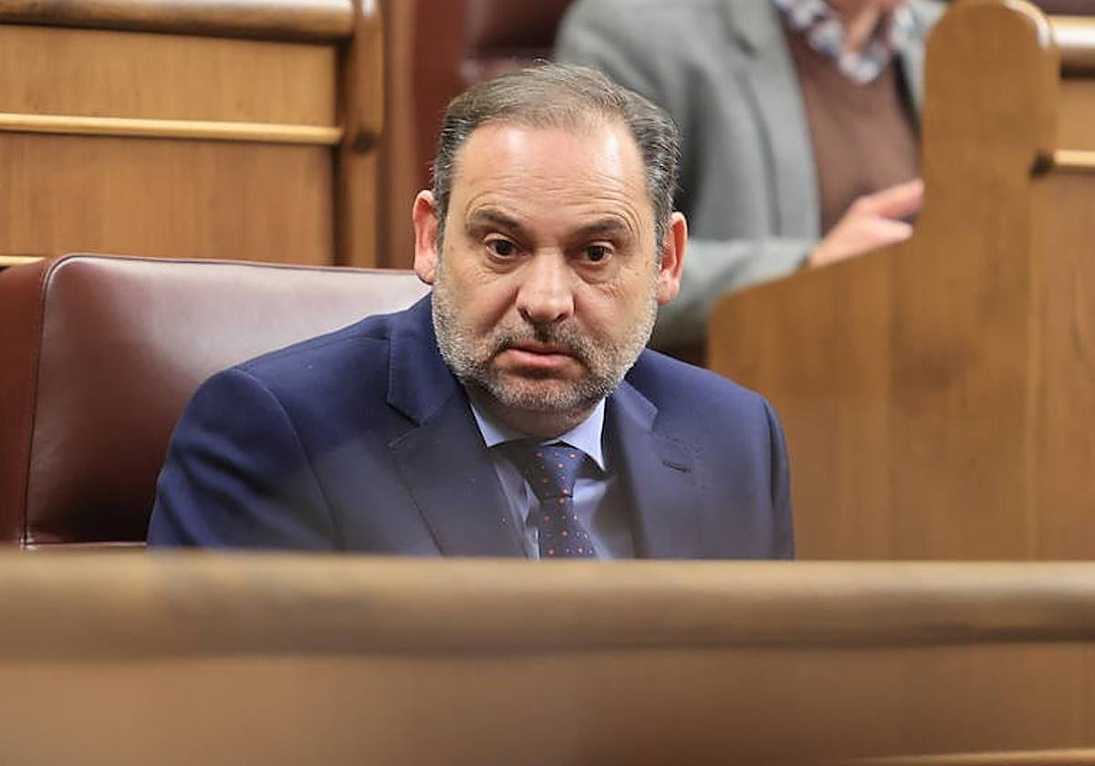 José Luis Ábalos, en su escaño