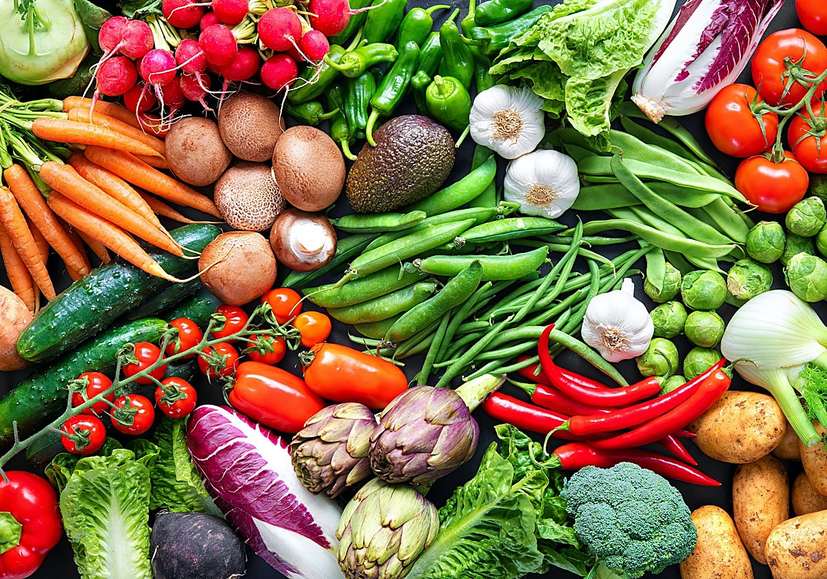 Selección de productos hortofrutícolas, gran parte de ellos se cultivan en Almería.