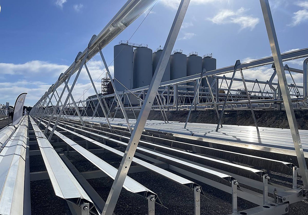 Imagen de la planta termosolar instalada en la fábrica de Heineken en Quart de Poblet (Valencia)