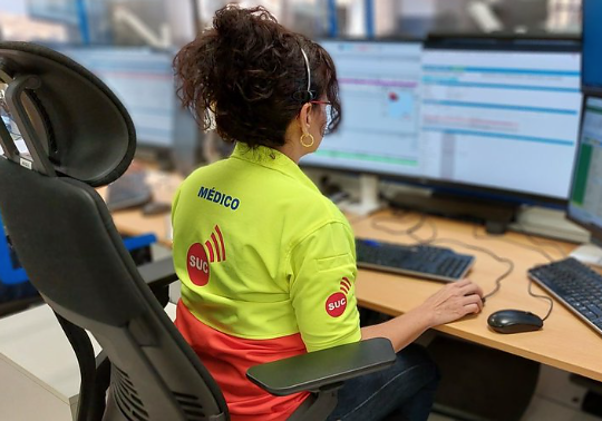 Sala del 112 en foto de archivo