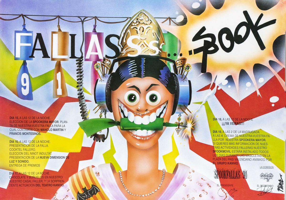 Cartel Spook Fallas, 1991, Pablo Mira