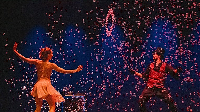 Laconi y Alfieri en un momento del show