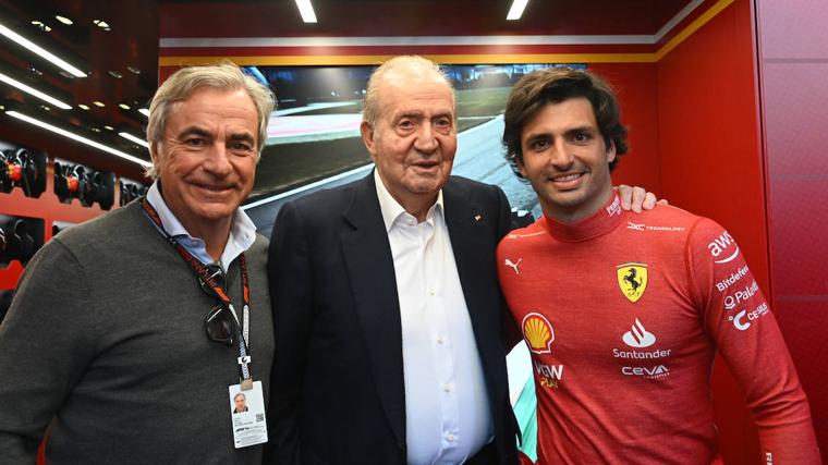 Carlos Sainz padre e hijo, con Don Juan Carlos