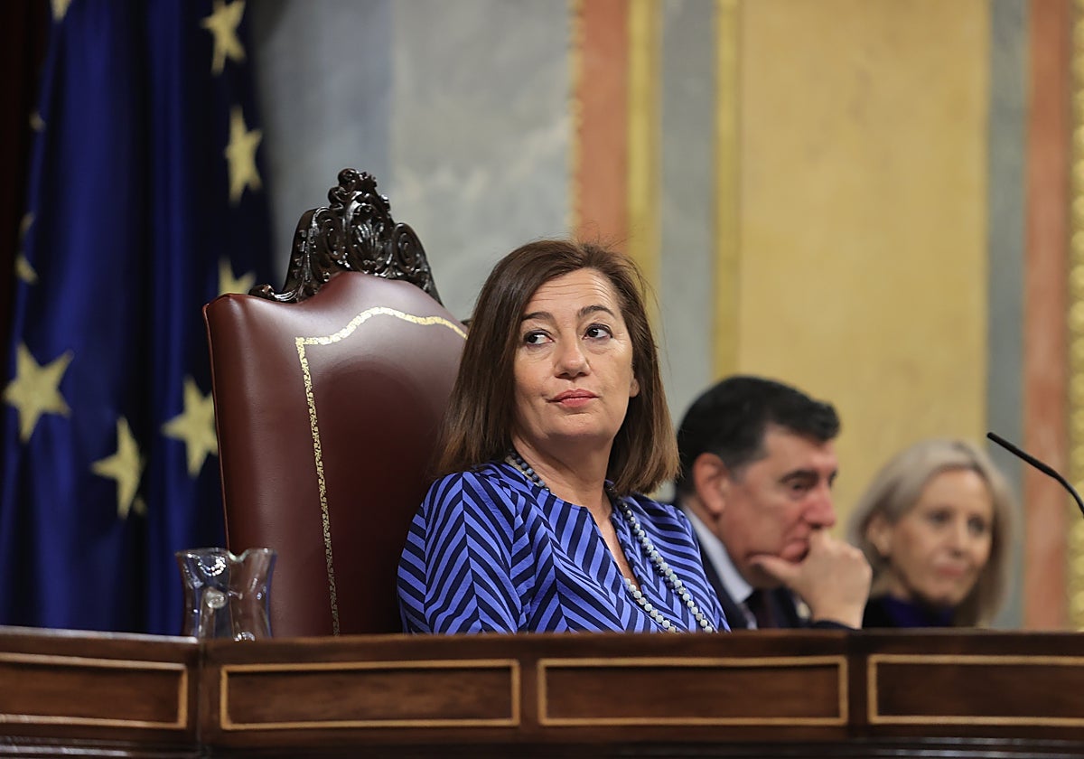 Francina Armengol, en el asiento de presidenta del Congreso de lso Diputados