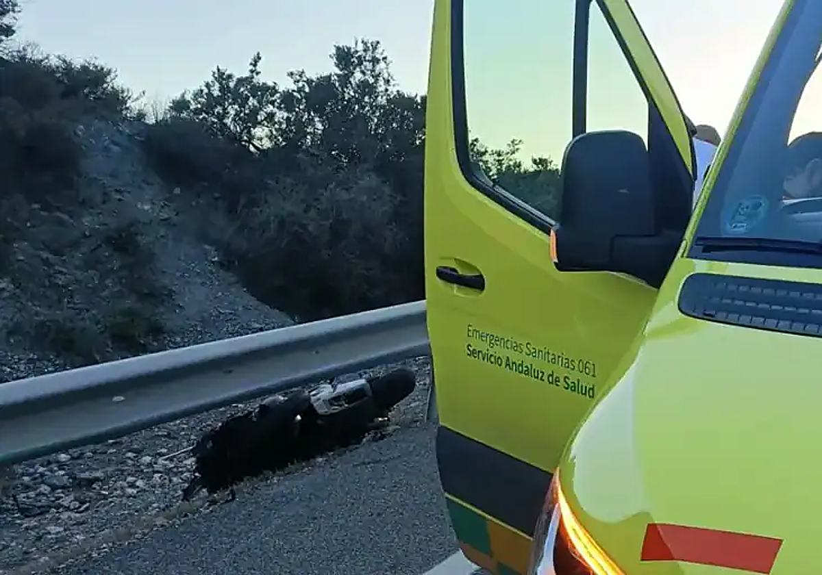 Imagen de archivo de un reciente accidente mortal de moto en Granada
