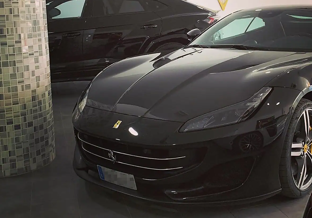 El Ferrari arrendado por Aldama