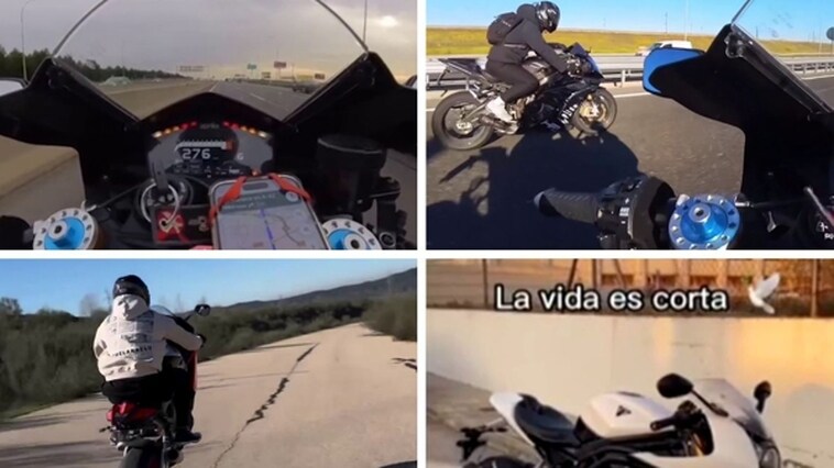 Motoristas de Instagram y TikTok a 300 kilómetros por hora en las carreteras de Madrid