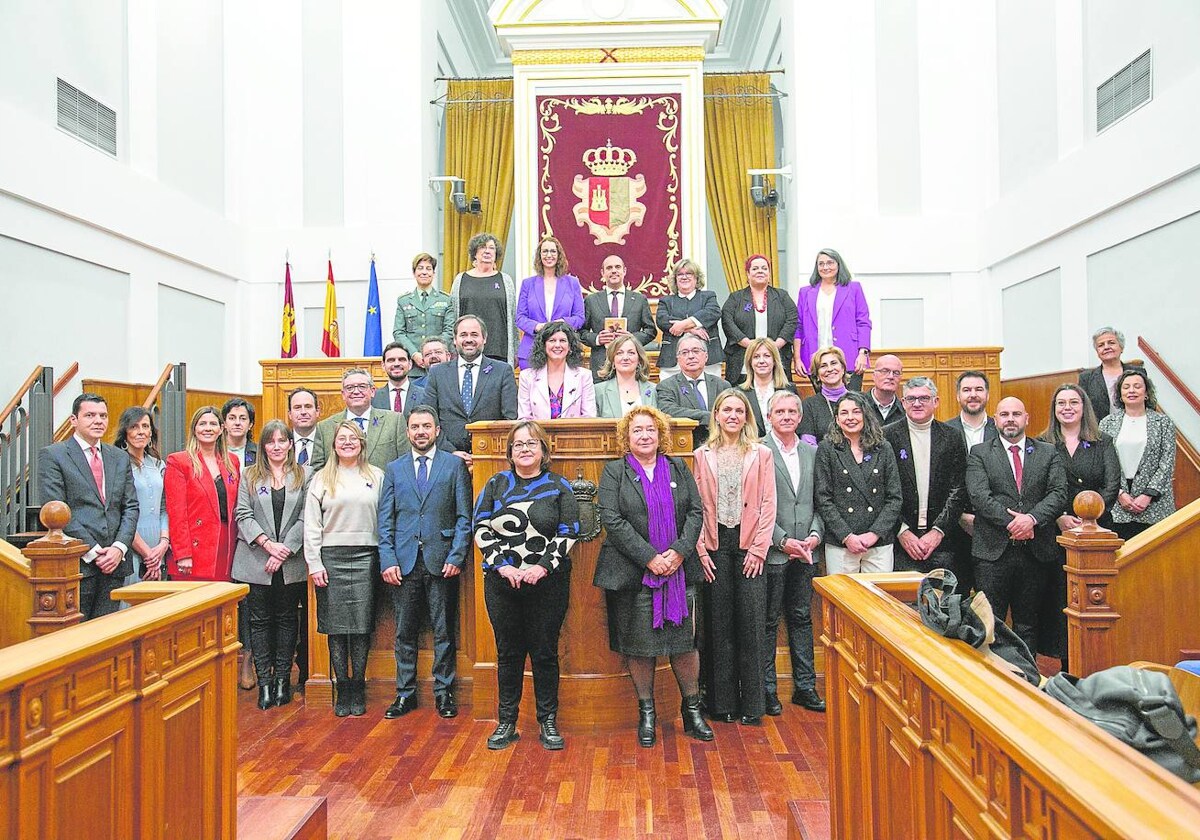 Acto institucional en las Cortes de Castilla-La Mancha con motivo del Día Internacional de la Mujer