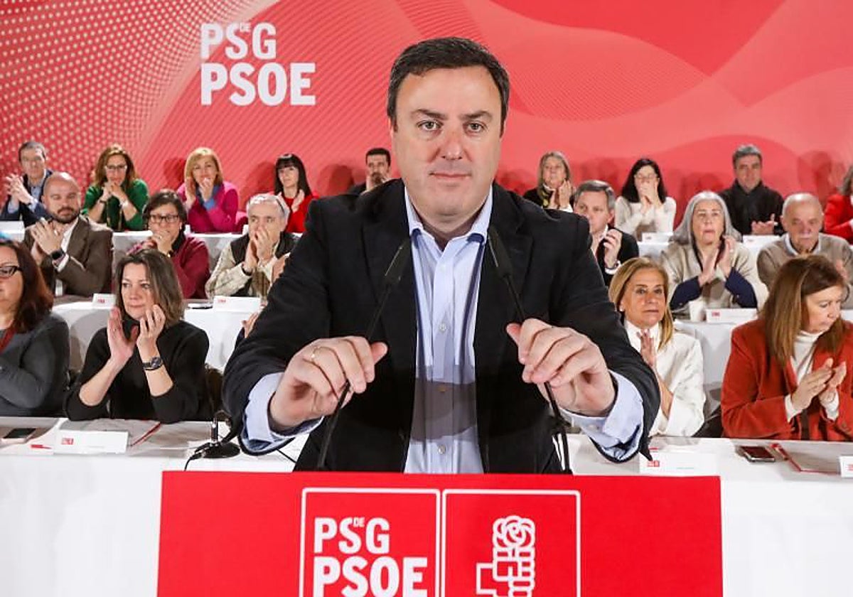 El todavía secretario general del PSdeG, Valentín González Formoso, el pasado 2 de marzo