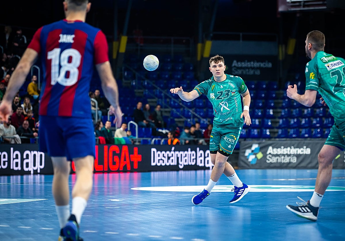 El Ángel Ximénez Puente Genil durante su partido en el Palau Blaugrana