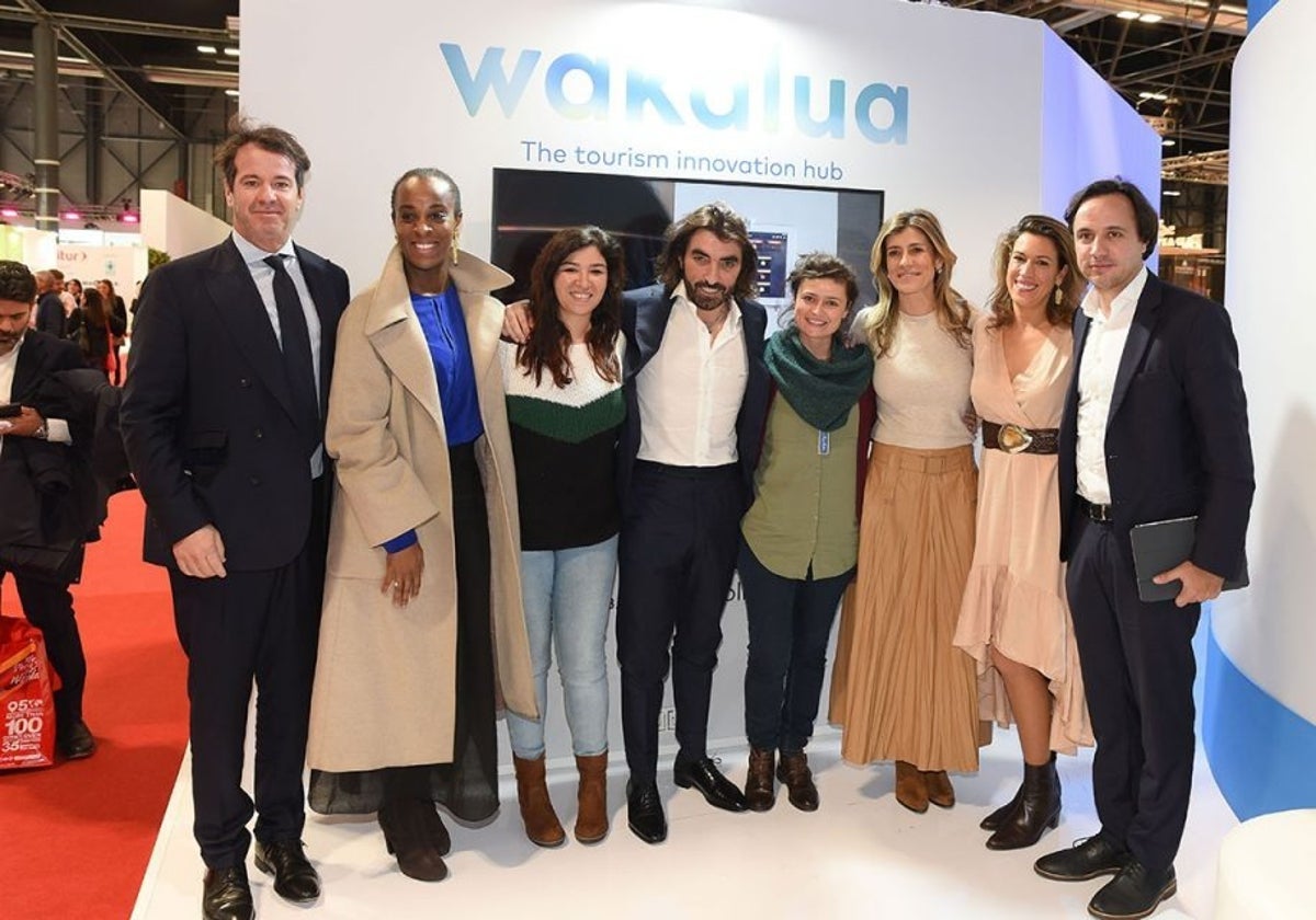 Begoña Gómez en un evento con el CEO de Globalia Javier Hidalgo