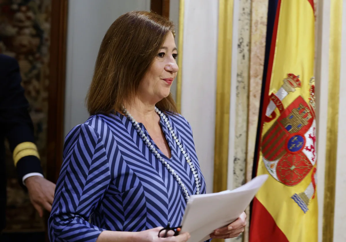 Francina Armengol, en el Congreso de los Diputados