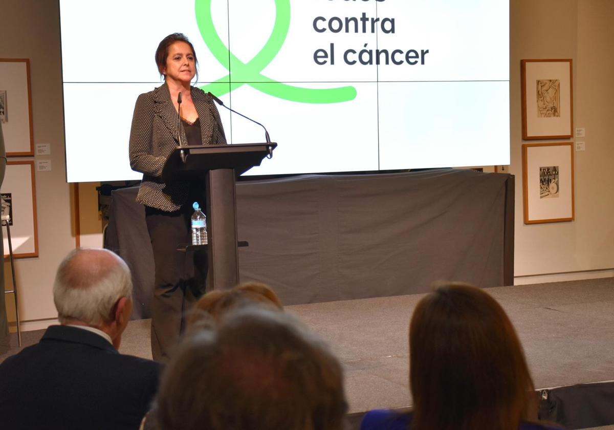Catalina García, en el acto de entrega de galardones de la AECC