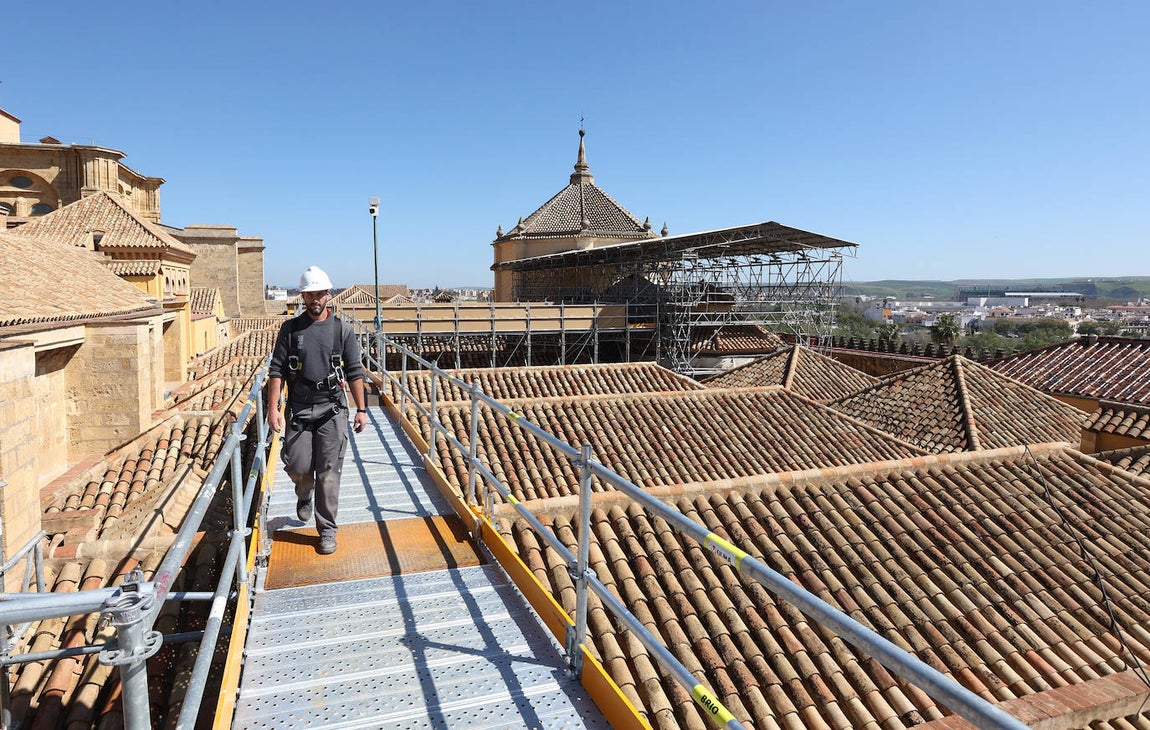 Fotos: la restauración de las cúpulas de la maqsura de la Mezquita-Catedral de Córdoba
