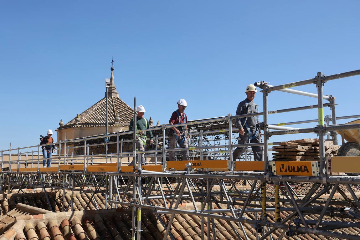 Fotos: la restauración de las cúpulas de la maqsura de la Mezquita-Catedral de Córdoba