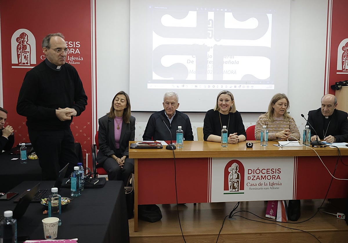 Isabel Blanco, en la reunión del Consejo General de Cáritas Española en Zamora