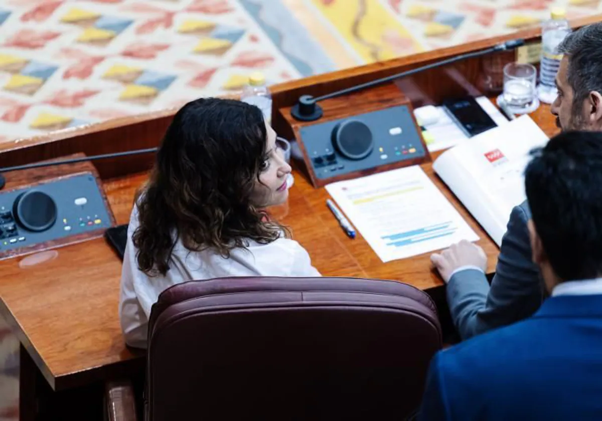 Isabel Díaz Ayuso, en la Asamblea de Madrid