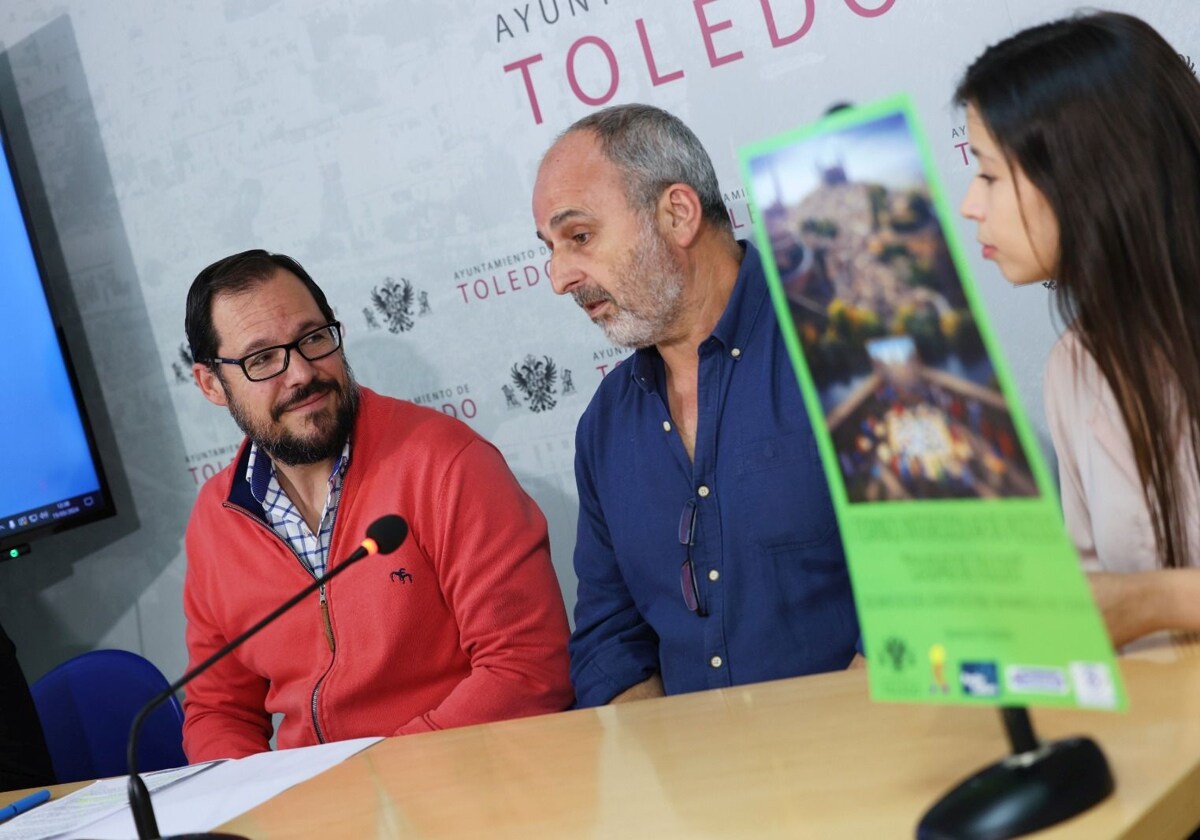 Daniel Morcillo, en la presentación, con Fernando Martín e Inés Martín