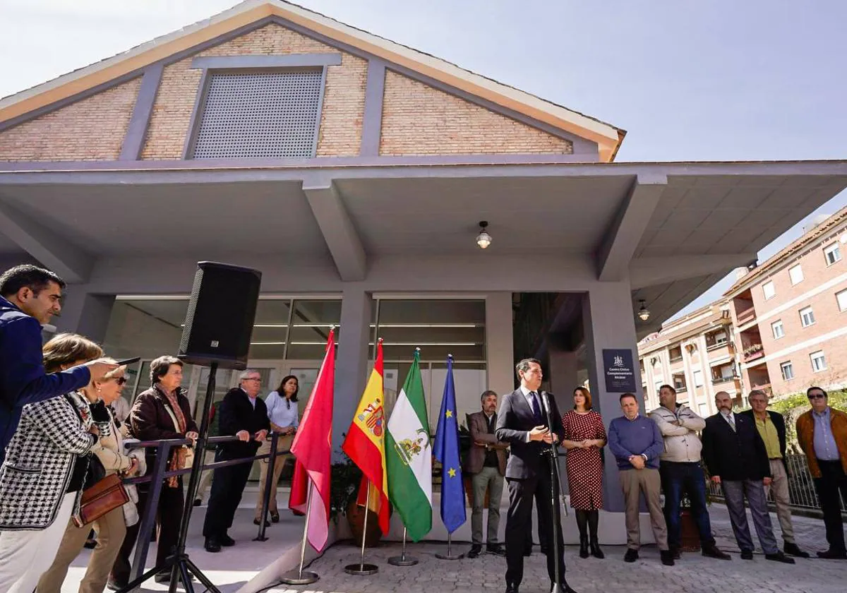 El alcalde, este sábado durante su intervencion en la inauguración del centro cívico del Mercado del Alcázar