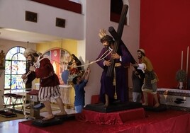 Simón de Cirene y un sayón, expresividad barroca en las nuevas imágenes del misterio de las Tres Caídas de Córdoba