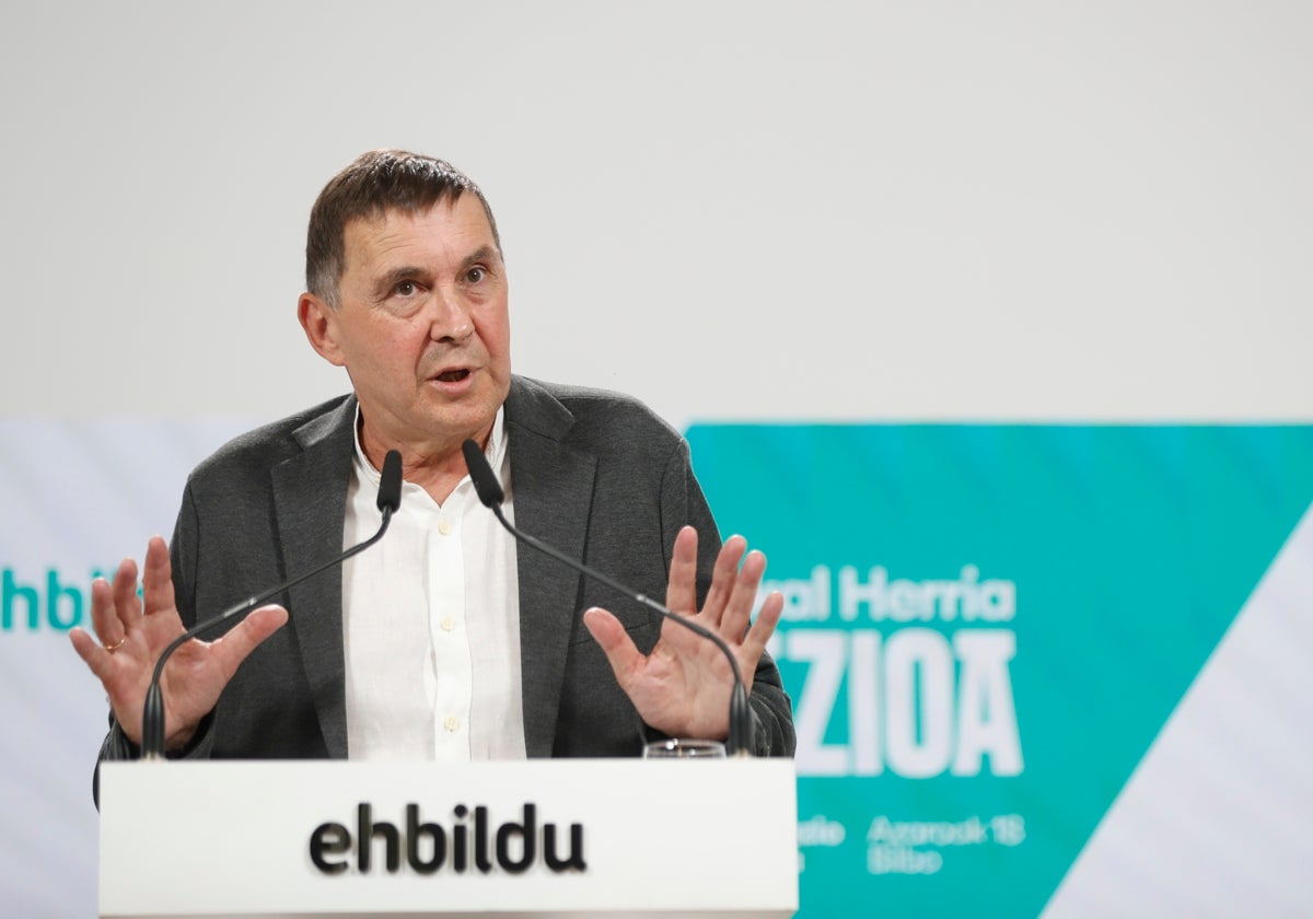 El líder de Bildu, Arnaldo Otegi, en una comparecencia reciente