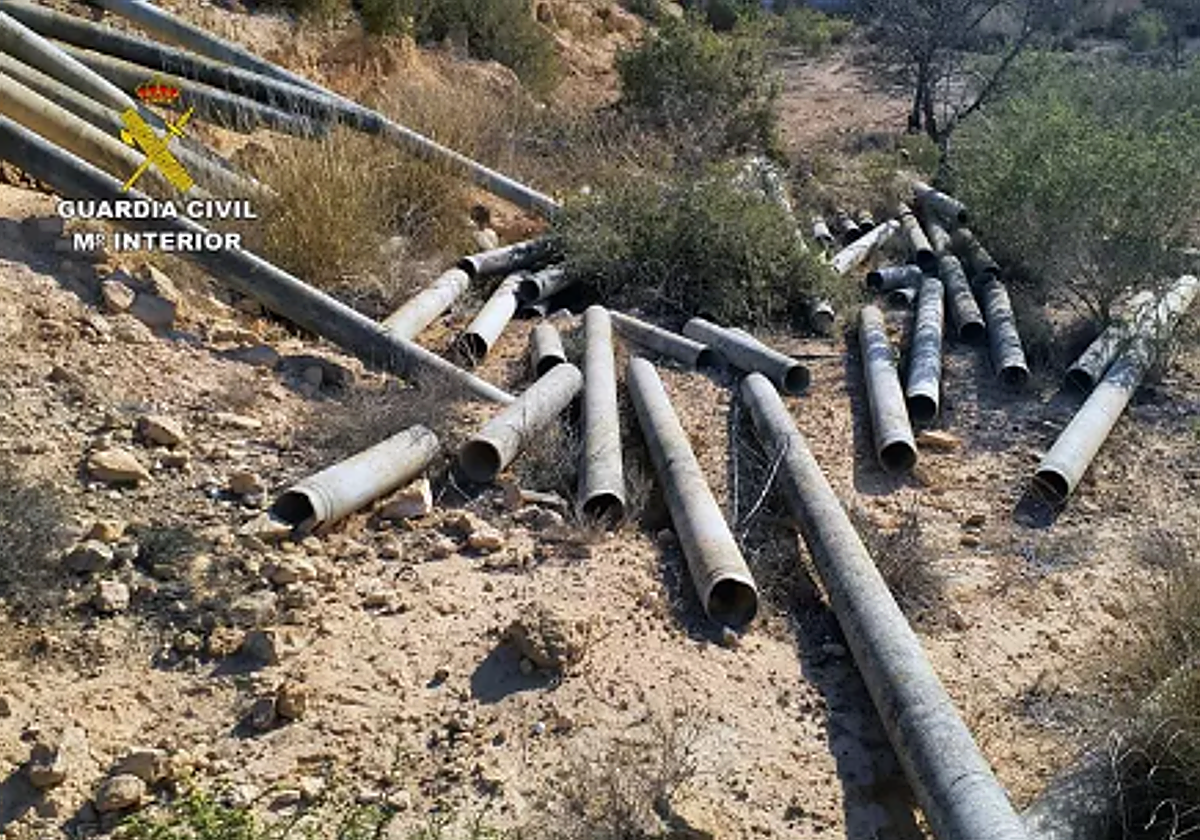 Imagen del vertedero clandestino de amianto desmantelado en Murcia