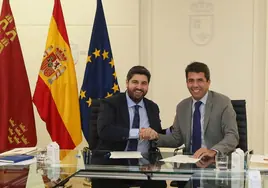 Mazón y López Miras suman fuerzas para «defender y exigir» los recursos hídricos necesarios para la Comunidad Valenciana y la Región de Murcia