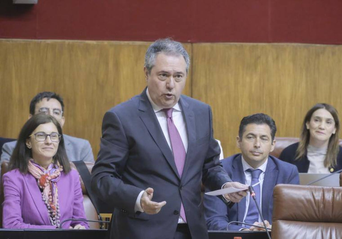 El secretario general del PSOE-A, Juan Espadas