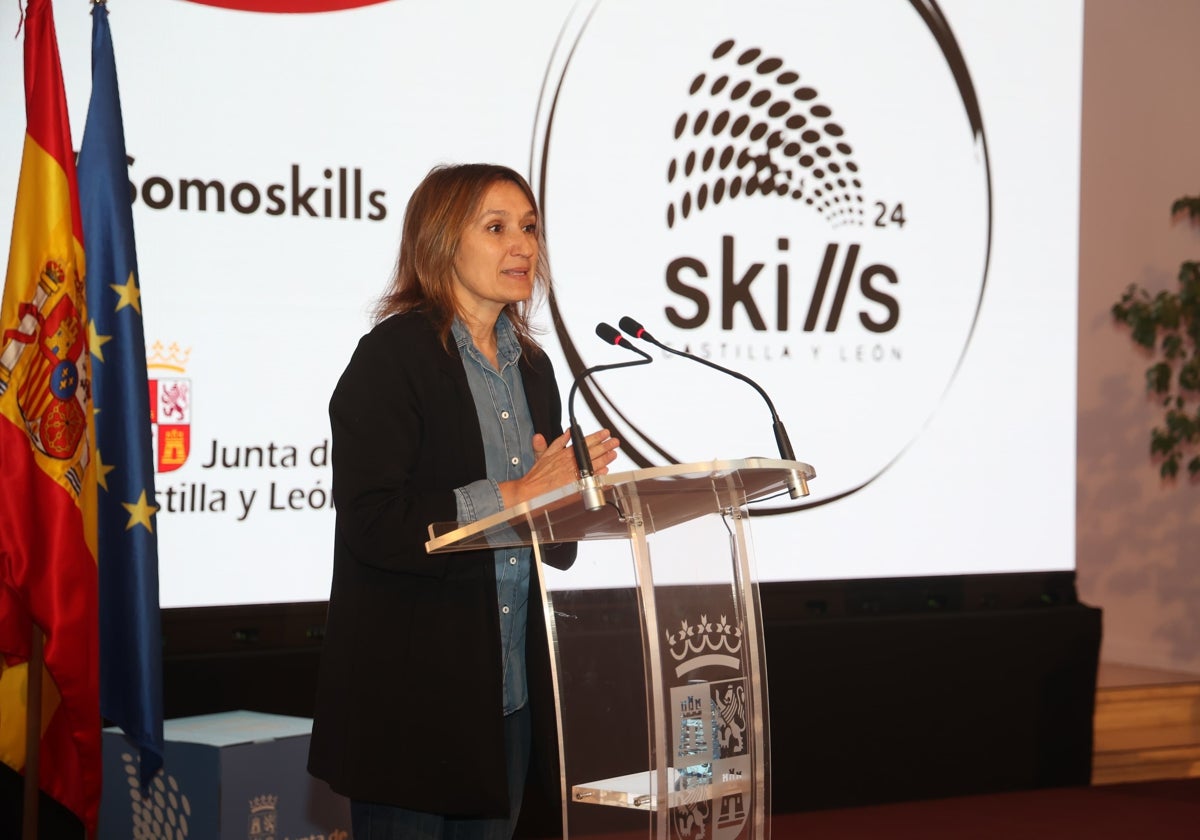Lucas, este viernes en la presentación del equipo de Castilla y León para los campeonatos Spain Skills 2024s