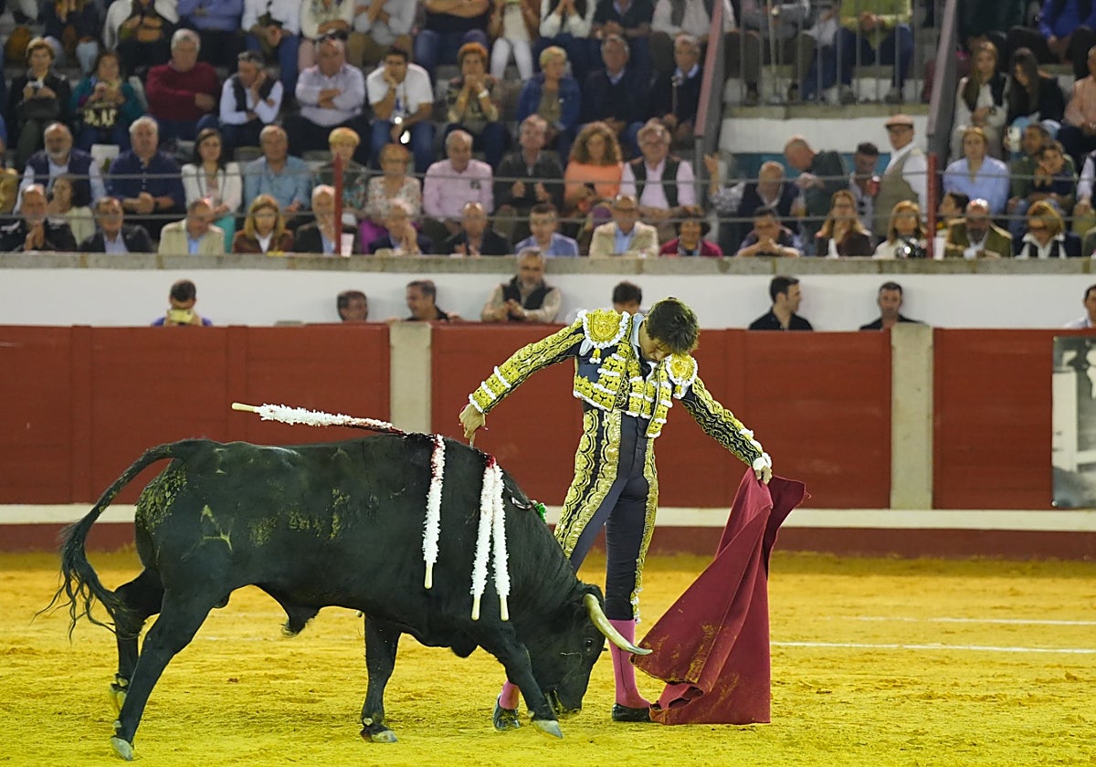 Roca Rey con la muleta al último de su lote en Pozoblanco
