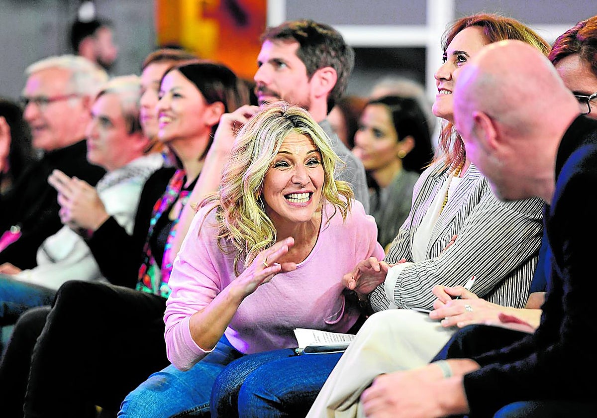La vicepresidenta segunda del Gobierno y líder de Sumar, Yolanda Díaz, en la asamblea fundacional del partido