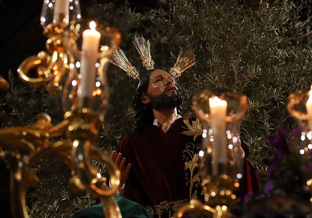 Imagen de la hermandad del Huerto dentro de la parroquia de San Francisco