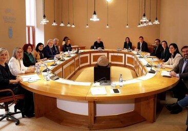 La primera reunión de esta legislatura de la junta de portavoz del Parlamento de Galicia, este lunes