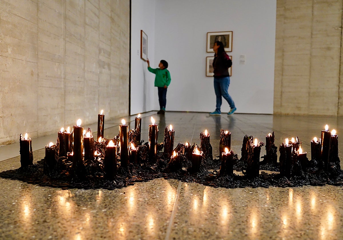 Instalación de Ana Mendieta en el MUSAC de León