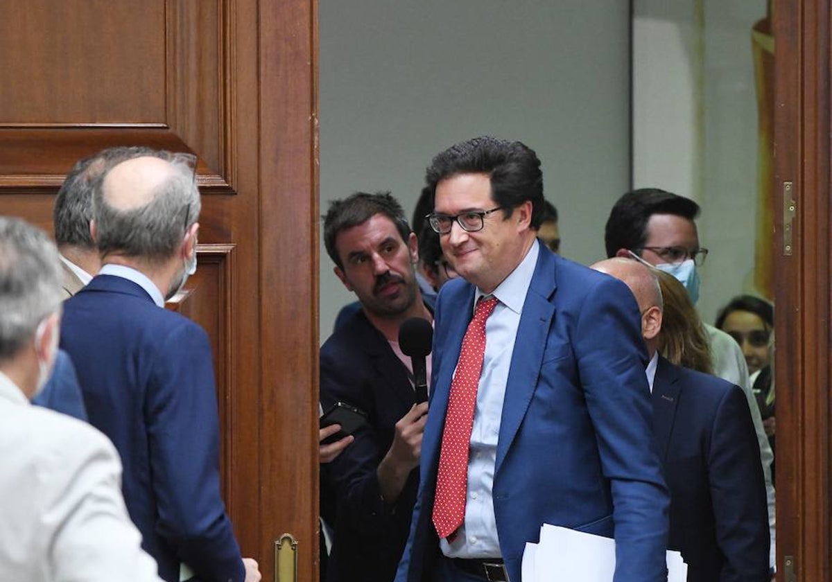 Óscar López, director de gabinete de la Presidencia del Gobierno, en su anterior comparecencia en el Congreso